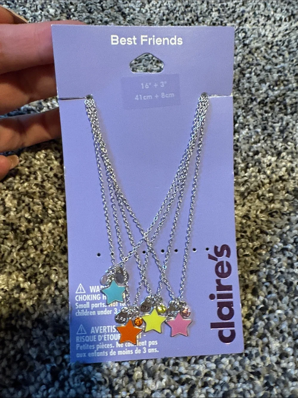 Claire's Best Friends Multi-Color Star & Charm Necklace Set (4)